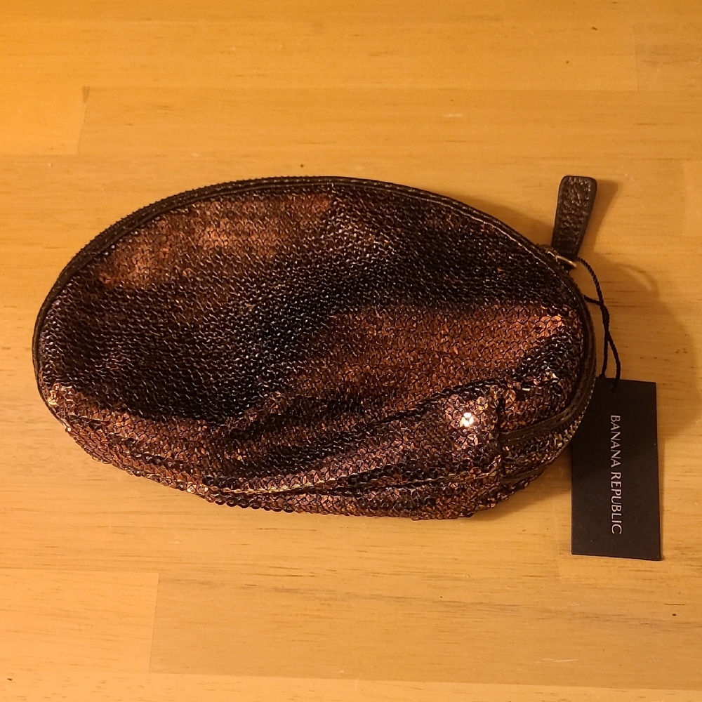 Banana Republic Shimmering Bronze Cosmetic Bag